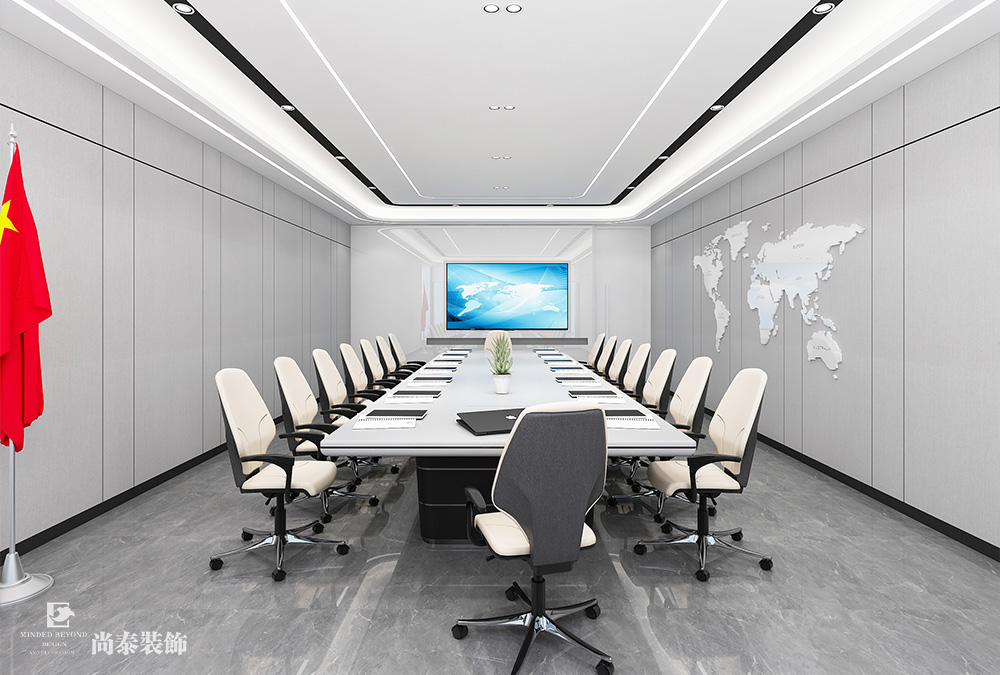 深圳龍華鴻榮源天俊寫字樓1400平米智能科技公司辦公室裝修設計