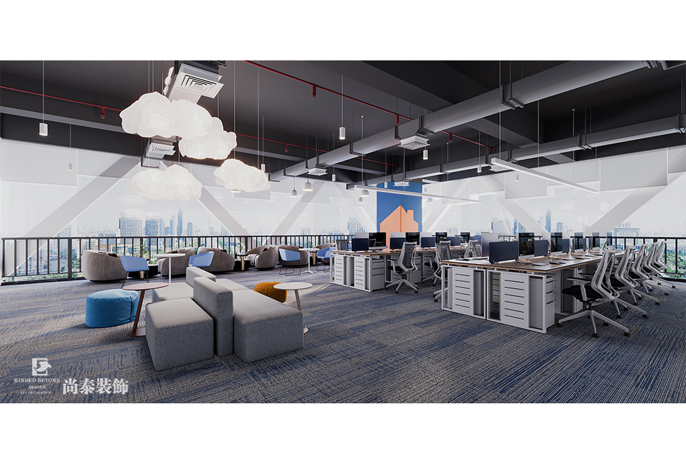 深圳龍華華南數(shù)字谷寫(xiě)字樓500平米科技公司辦公室裝修設(shè)計(jì)