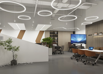 深圳南山留仙洞總部基地200平米信息技術公司辦公室裝修設計案例