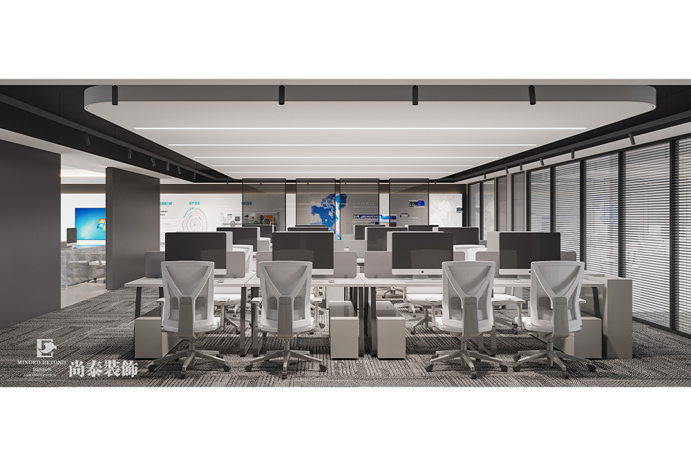 350平米電子科技公司深圳南山泰邦科技大廈寫字樓辦公室裝修設(shè)計(jì)