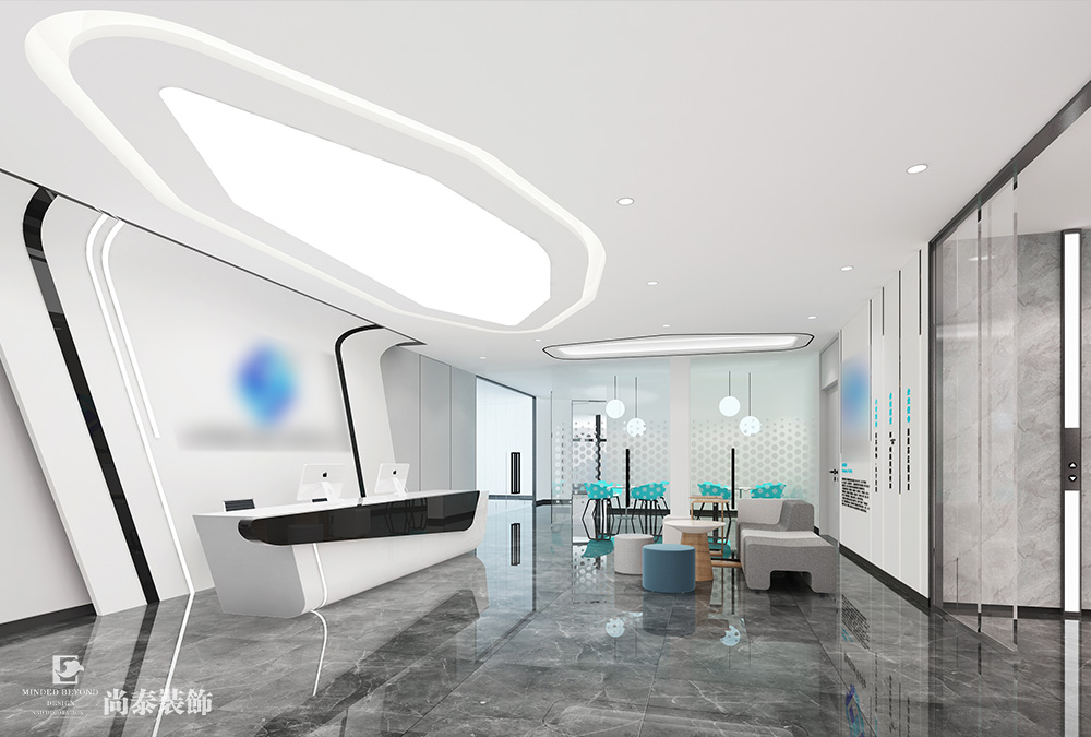 2100平米芯片研發(fā)設(shè)計(jì)公司深圳南山同方信息港寫字樓辦公室裝修設(shè)計(jì)