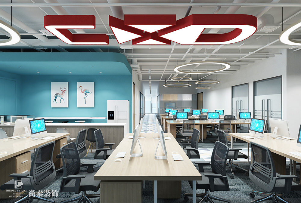深圳南山智谷寫字樓科技公司辦公室裝修設(shè)計案例